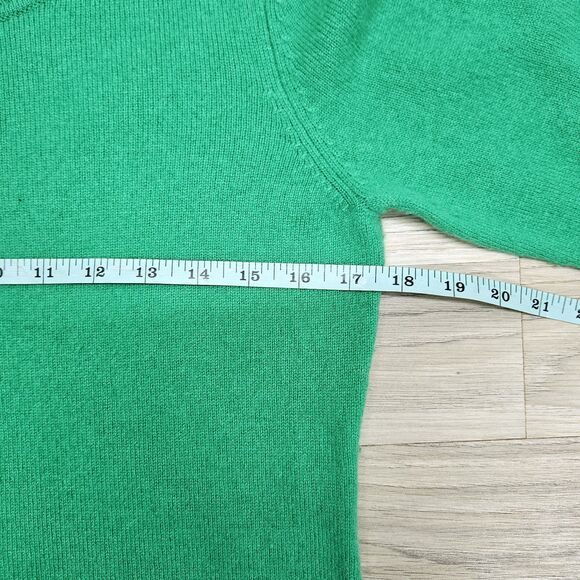 Peck & Peck Womens Green 2 Ply Cashmere Sweater Medium - Picture 4 of 6